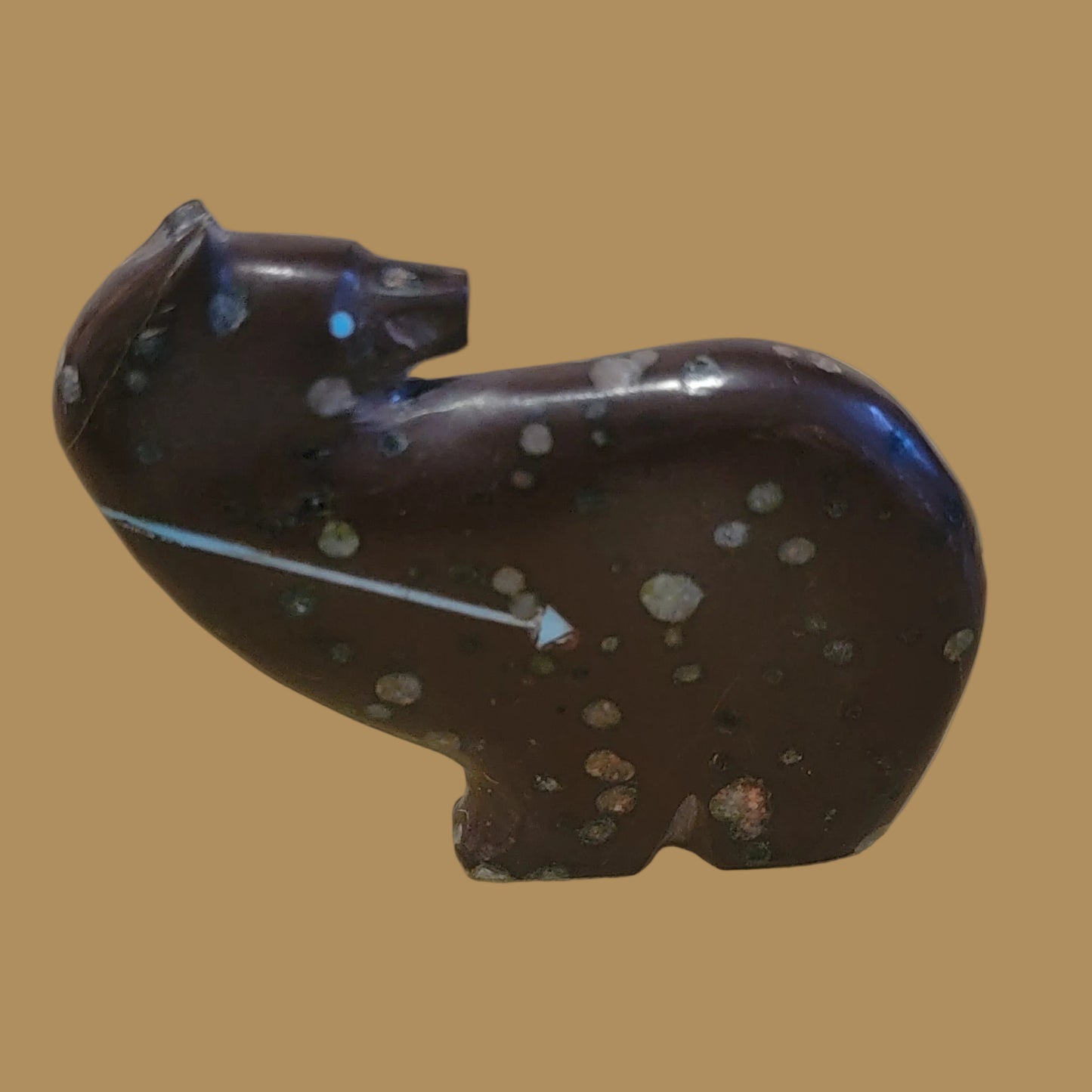 Spotted Jasper Turn Around Medicine Bear Zuni Fetish