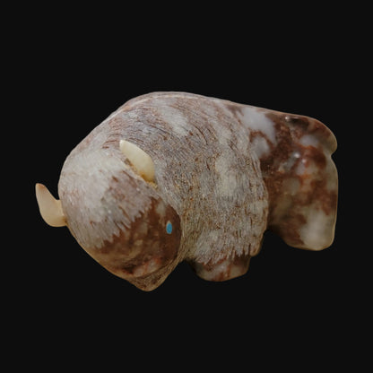 Unique Lynn Quam Onyx Bison/ Buffalo Zuni Fetish