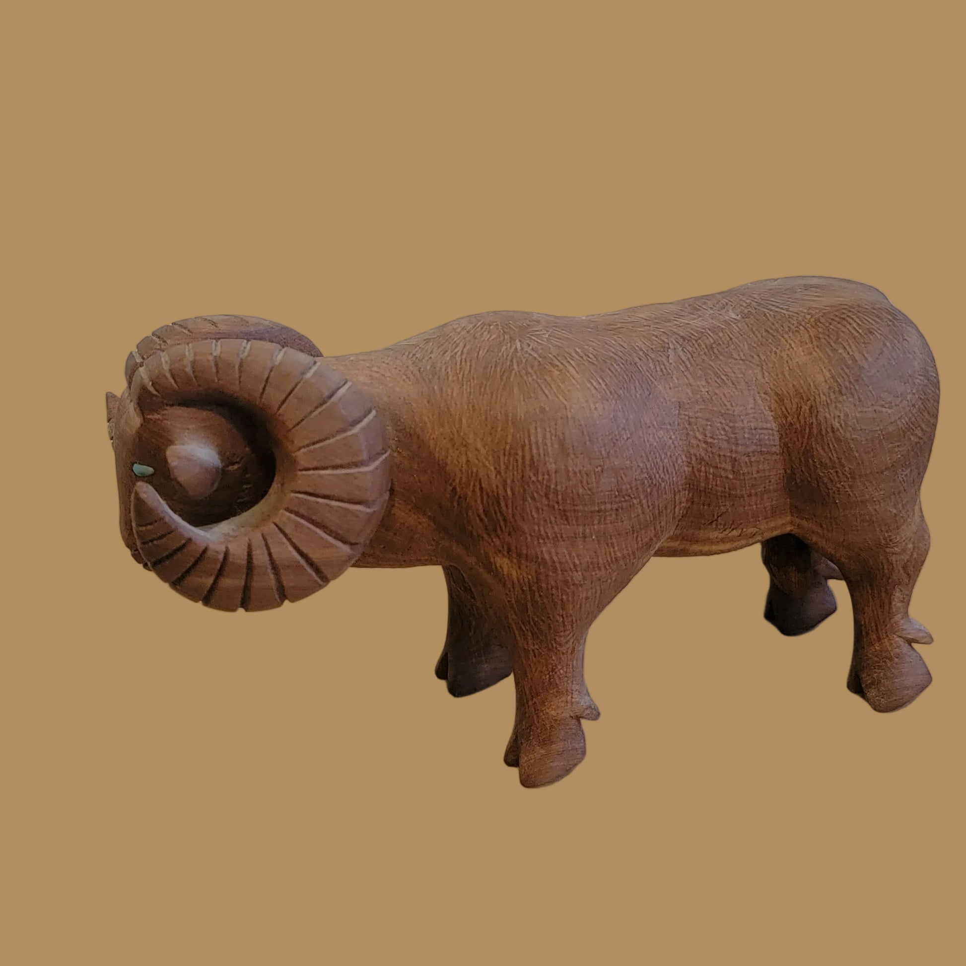 Powerful Zuni Cedar Ram Fetish/Folk Art