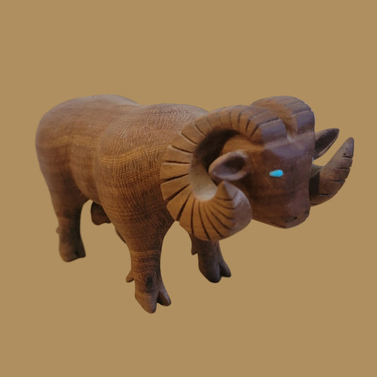 Powerful Zuni Cedar Ram Fetish/Folk Art