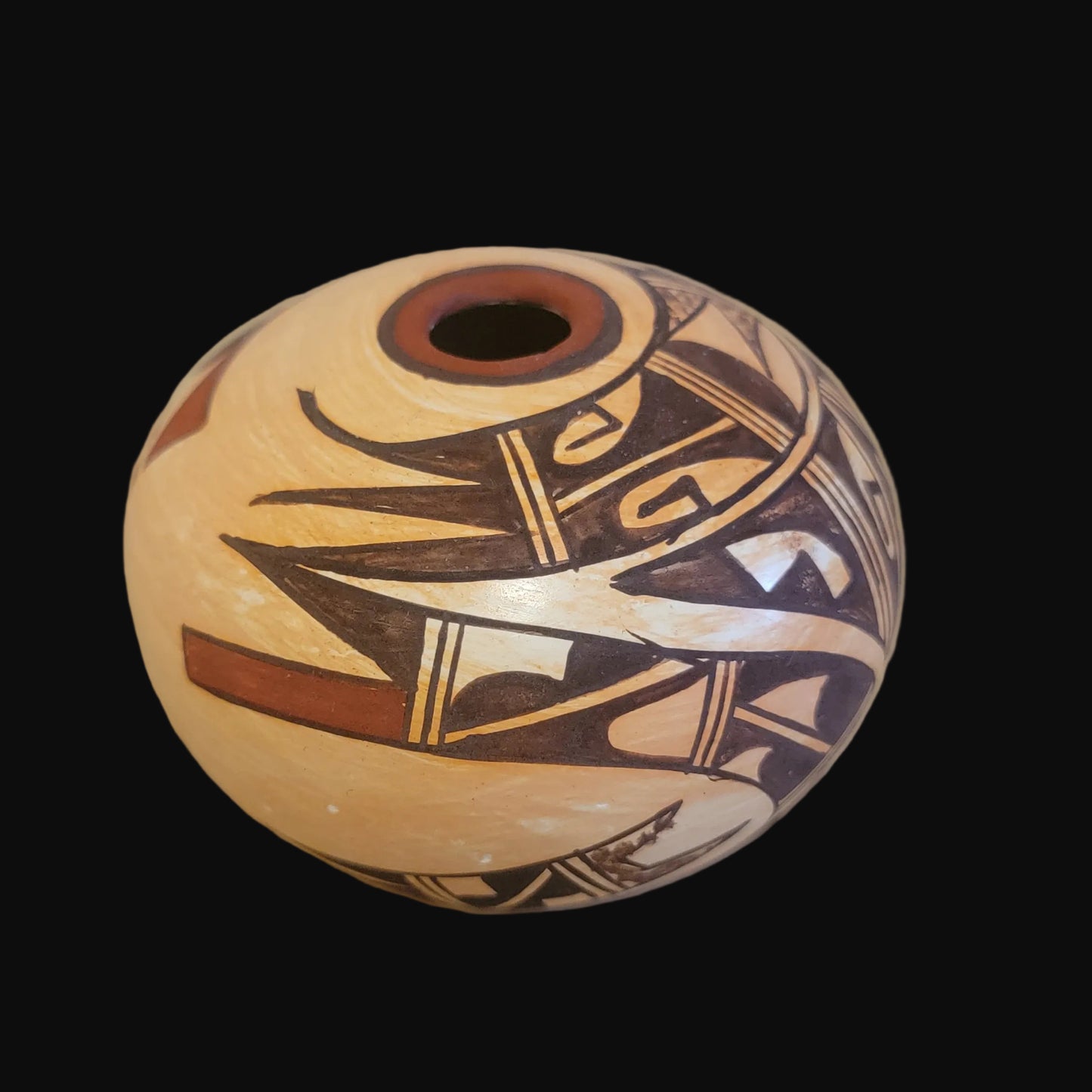 Hopi Sikyatki Style Pueblo Pottery Seed Bowl