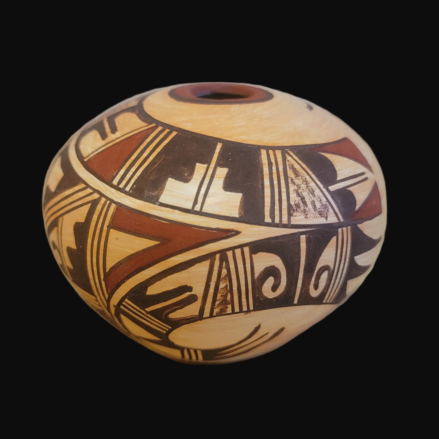 Hopi Sikyatki Style Pueblo Pottery Seed Bowl