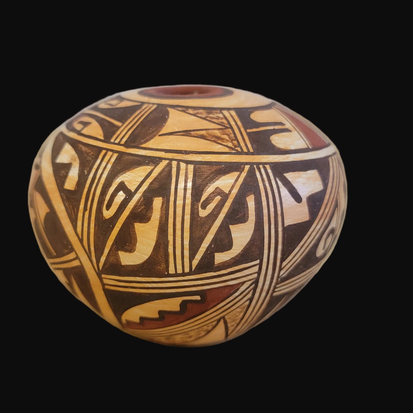 Hopi Sikyatki Style Pueblo Pottery Seed Bowl
