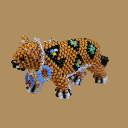 Fully Beaded Zuni Mountain Lion Indian Beadwork