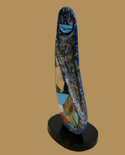 Lapis Mosaic Inlay Zuni Fetish Maiden