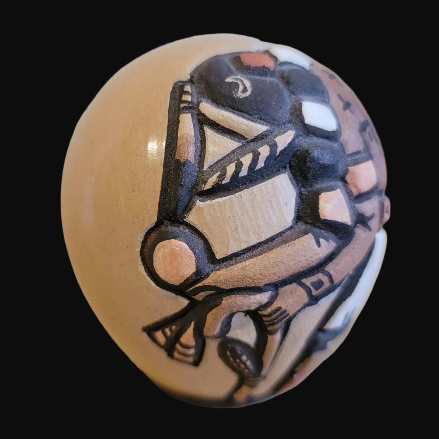 Hopi "Ogre" Pueblo Pottery Seedbowl