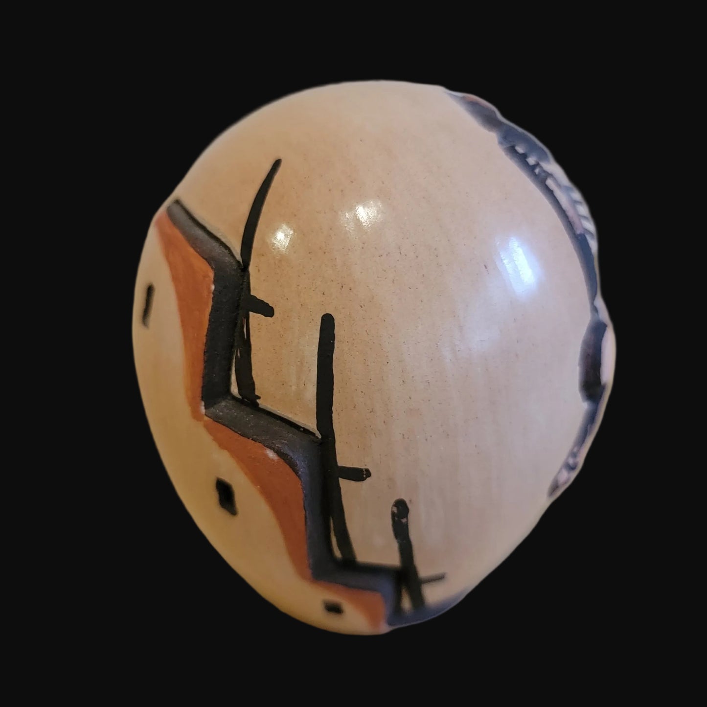 Hopi "Ogre" Pueblo Pottery Seedbowl