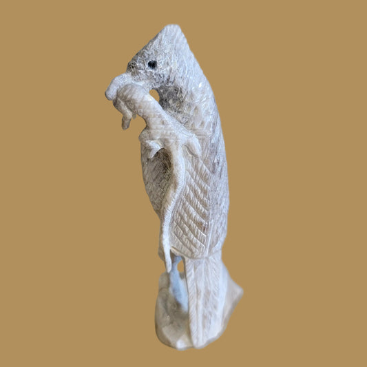 Antler Roadrunner w/Dangling Lizard Lunch Zuni Fetish