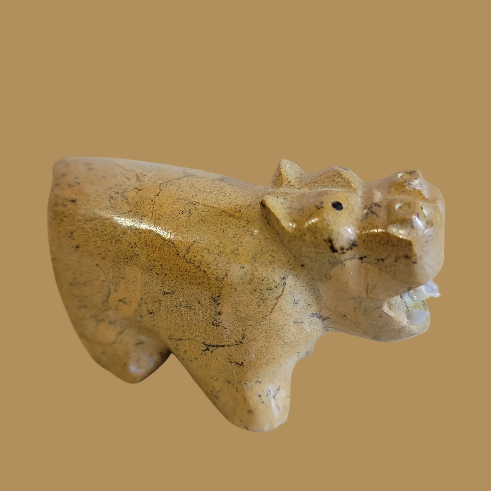 Travertine Hungry Hippo Zuni Fetish