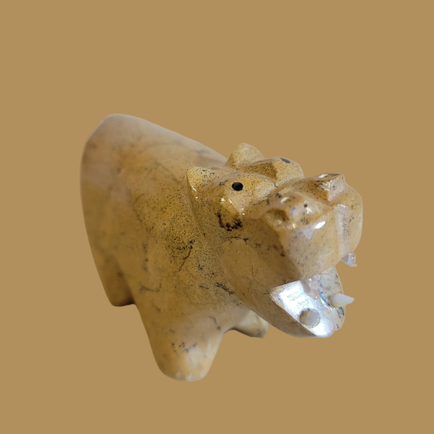 Travertine Hungry Hippo Zuni Fetish