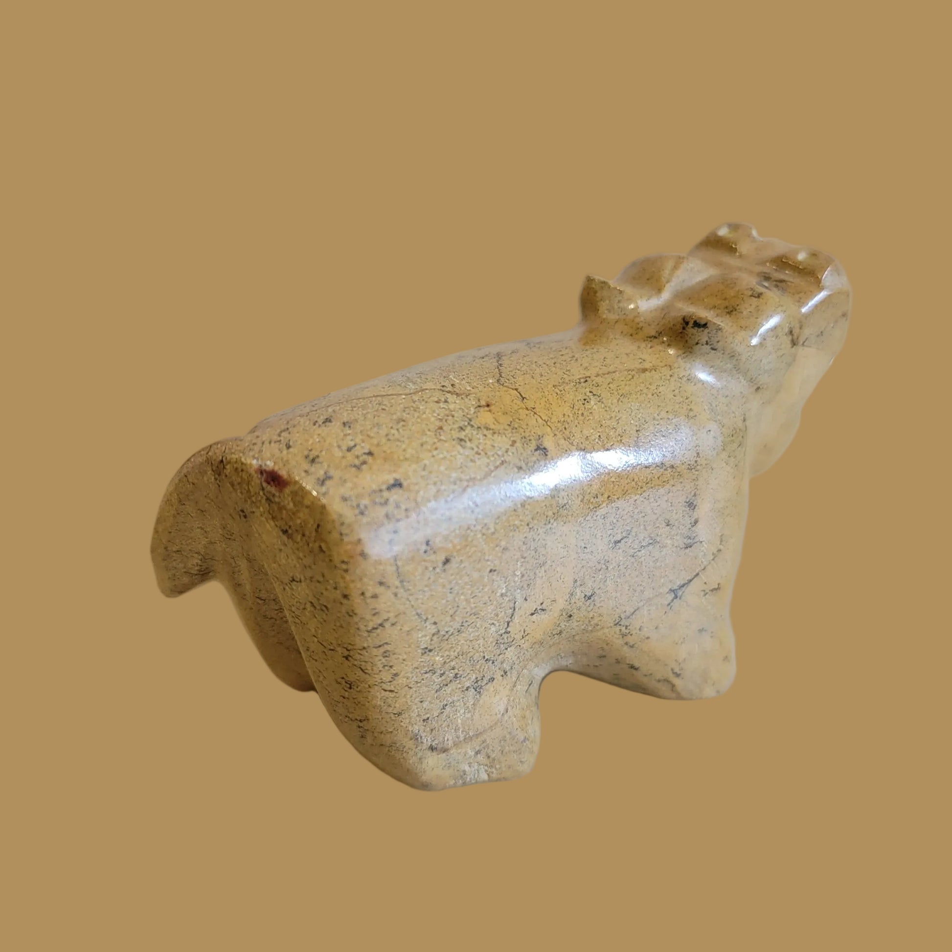 Travertine Hungry Hippo Zuni Fetish