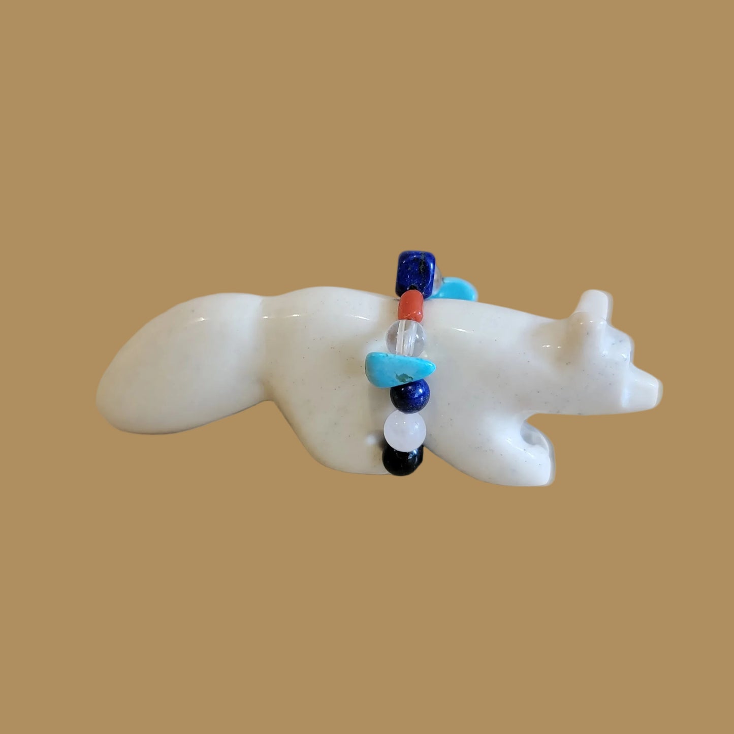 Double Serpentine and Turquoise Wolves w/ Fancy Bundle Zuni Fetish