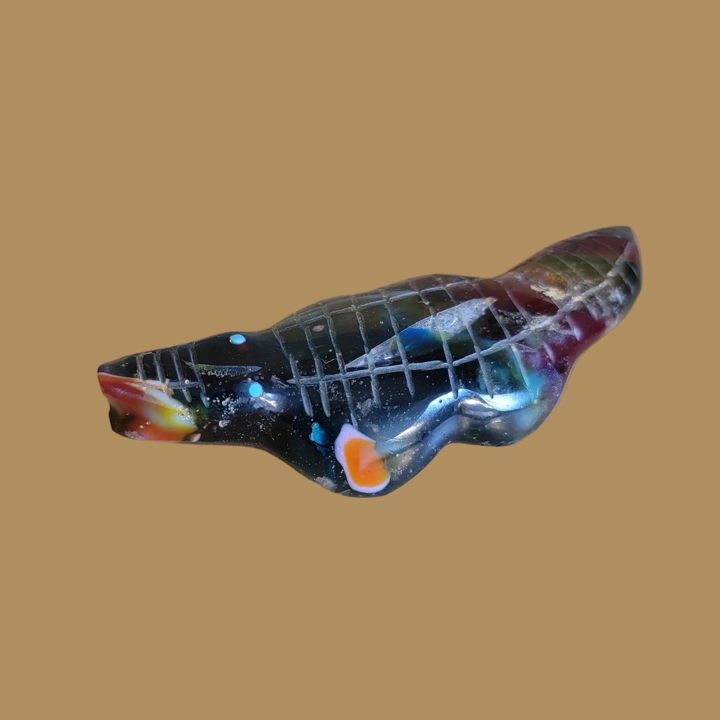 Colorful Surfite Gator/Alligator Zuni Fetish