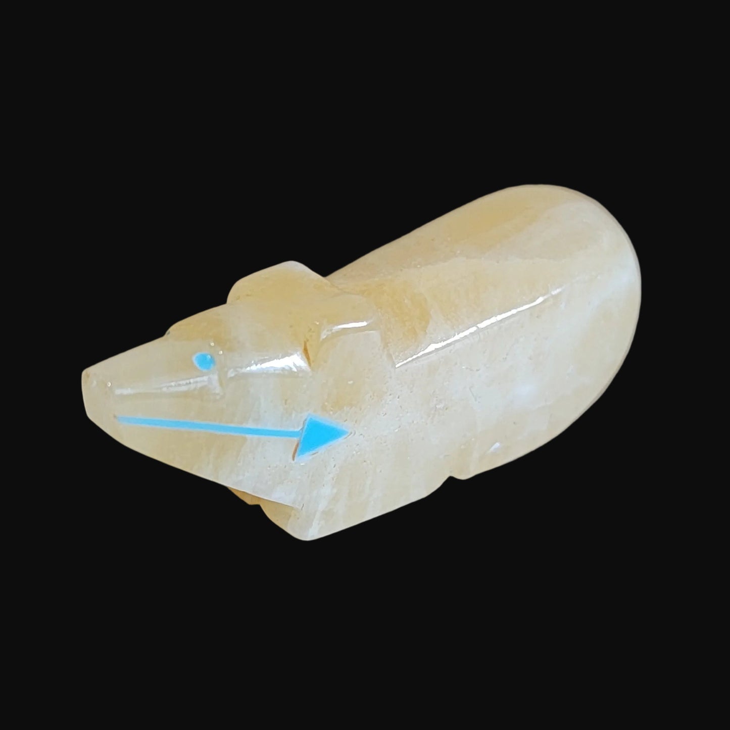 Calcite Bear w/ Heartline Zuni Fetish