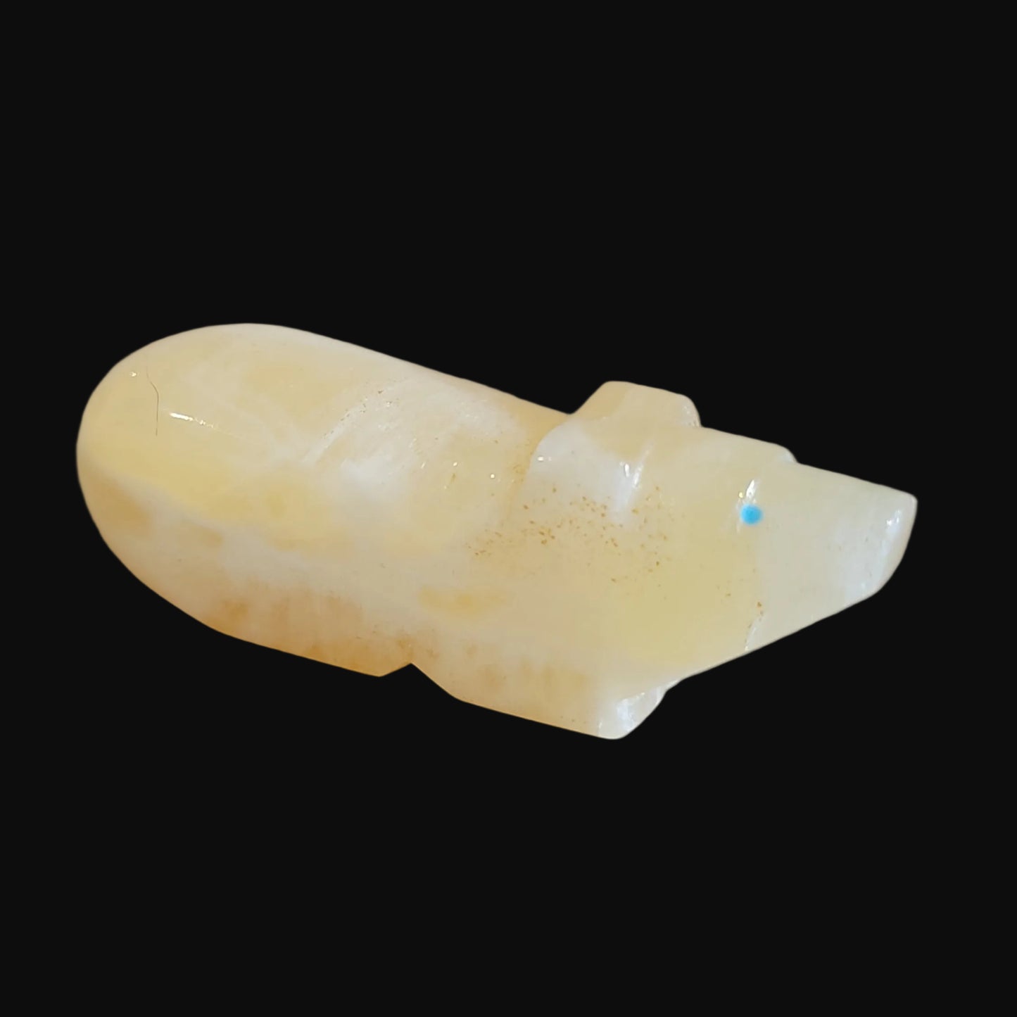 Calcite Bear w/ Heartline Zuni Fetish