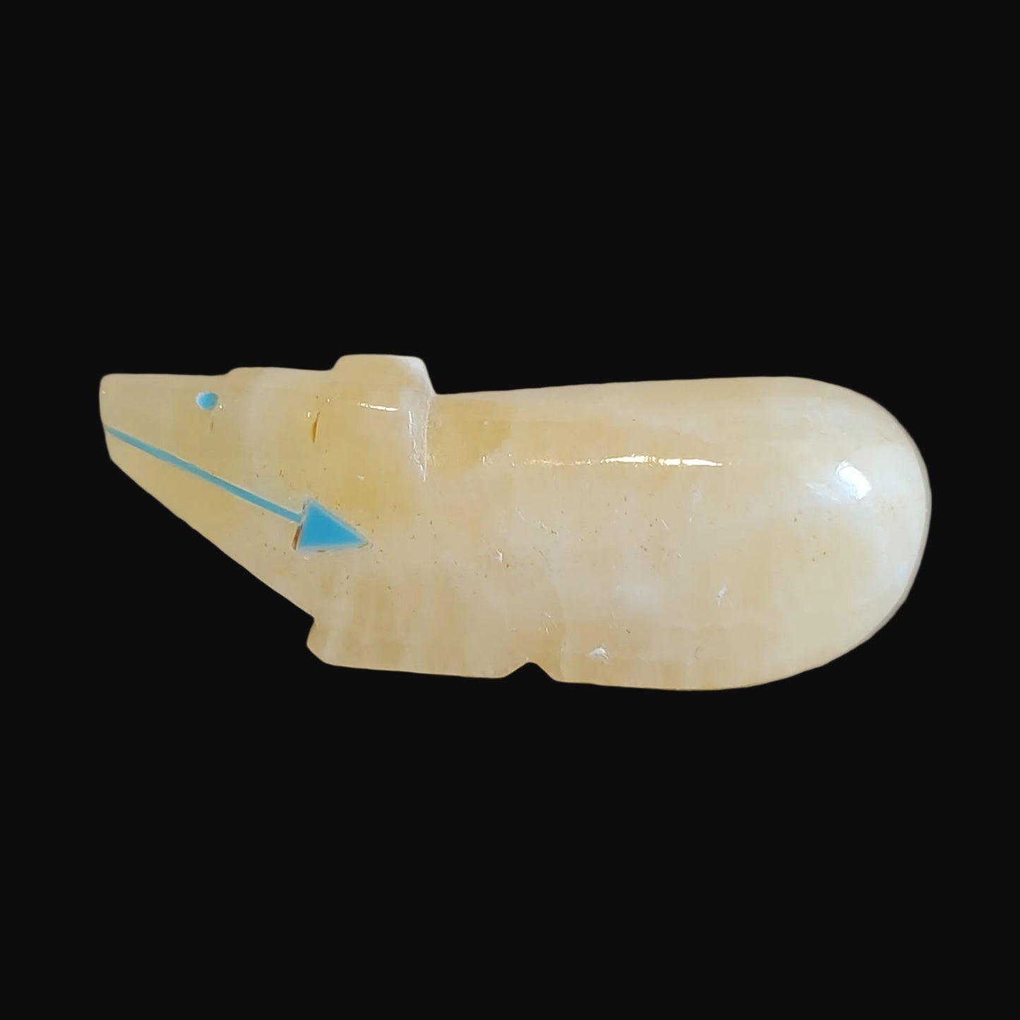Calcite Bear w/ Heartline Zuni Fetish