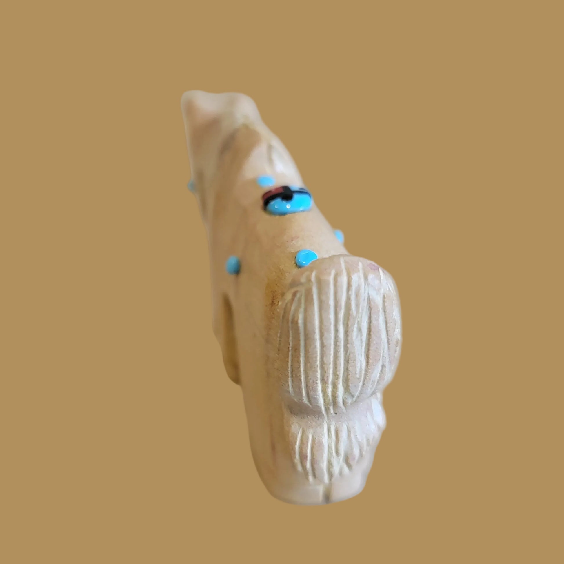 Picture Stone Jasper Horse w/ Zuni Sun Symbol Zuni Fetish