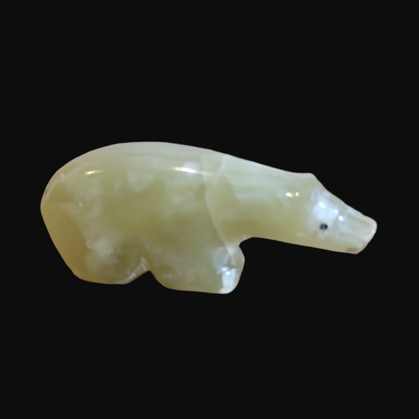 Jade Green Onyx Long Necked Bear Zuni Fetish