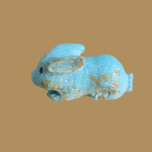 Petite Turquoise Bunny Rabbit Zuni Fetish