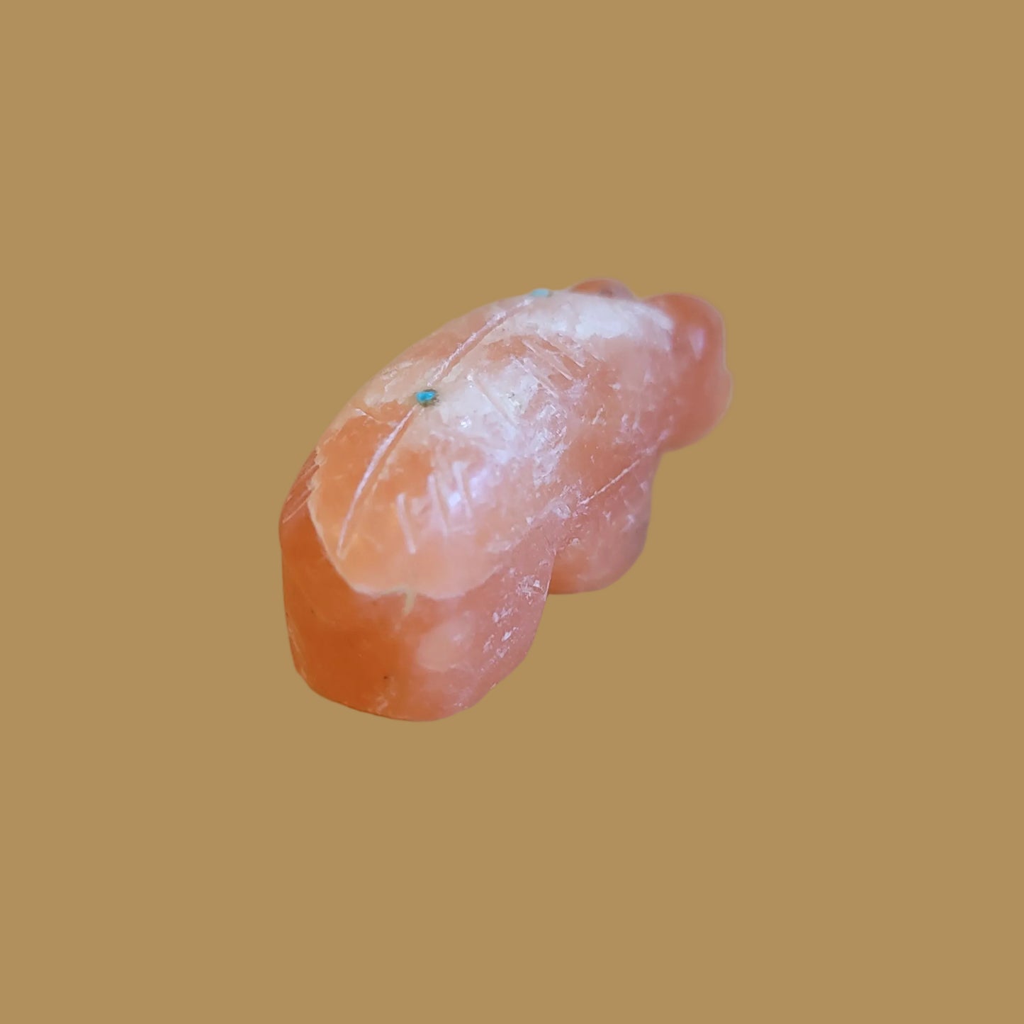 Orange Alabaster Bear Zuni Fetish