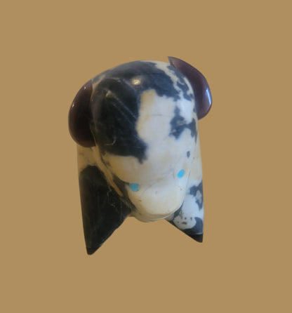 Zebra Marble Bison/Buffalo Zuni Fetish