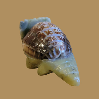 Cute Serpentine and Shell Armadillo Zuni Fetish