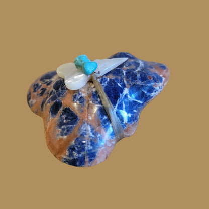 Sunset Sodalite Frog w/Pack Zuni Fetish