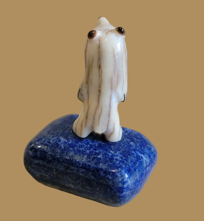 Antler Bear on Sodalite Base Zuni Fetish