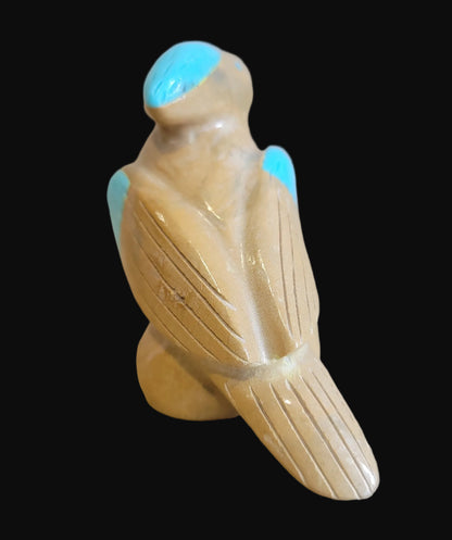 Travertine Parrot Zuni Fetish