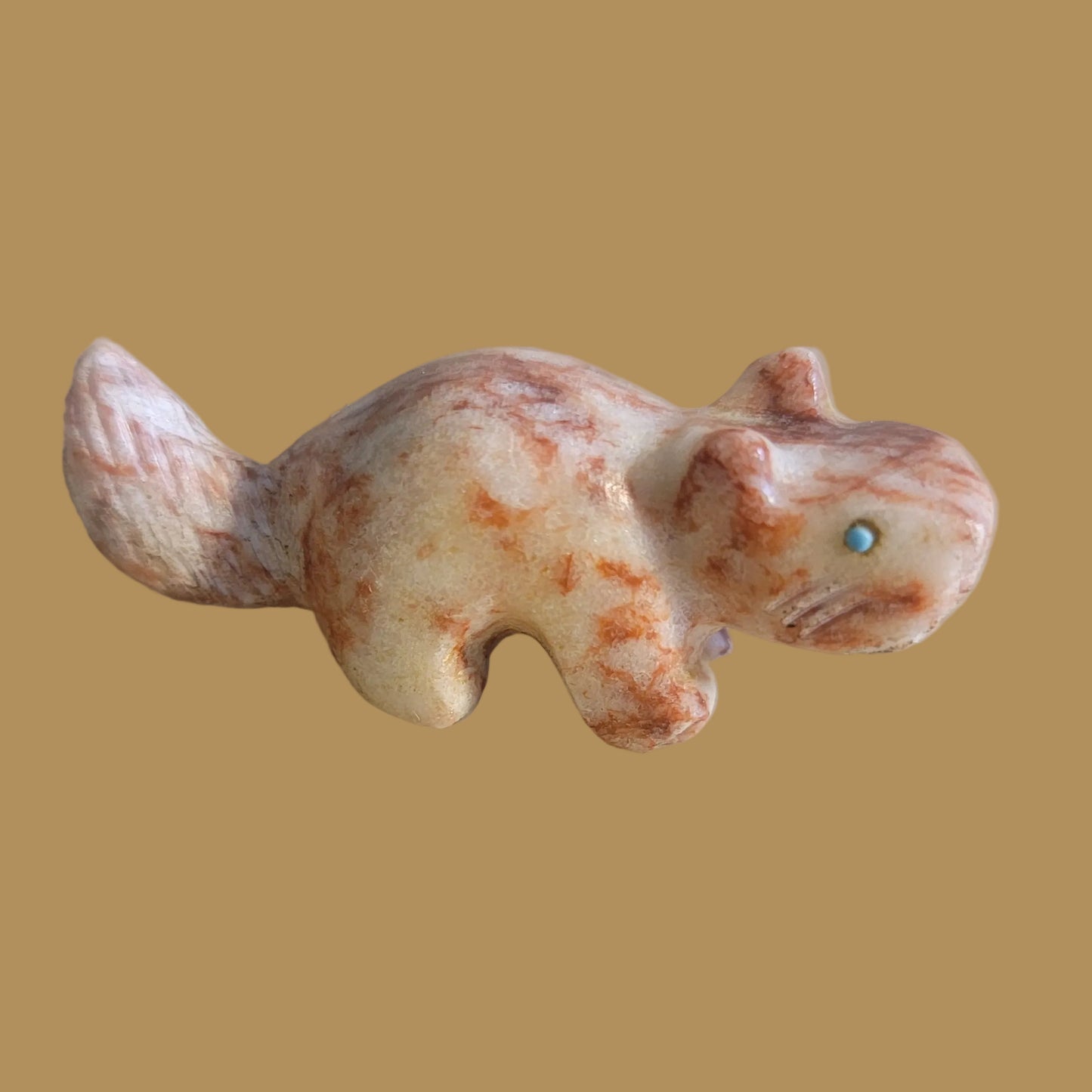 Red Vein Jasper Squirrel Zuni Fetish