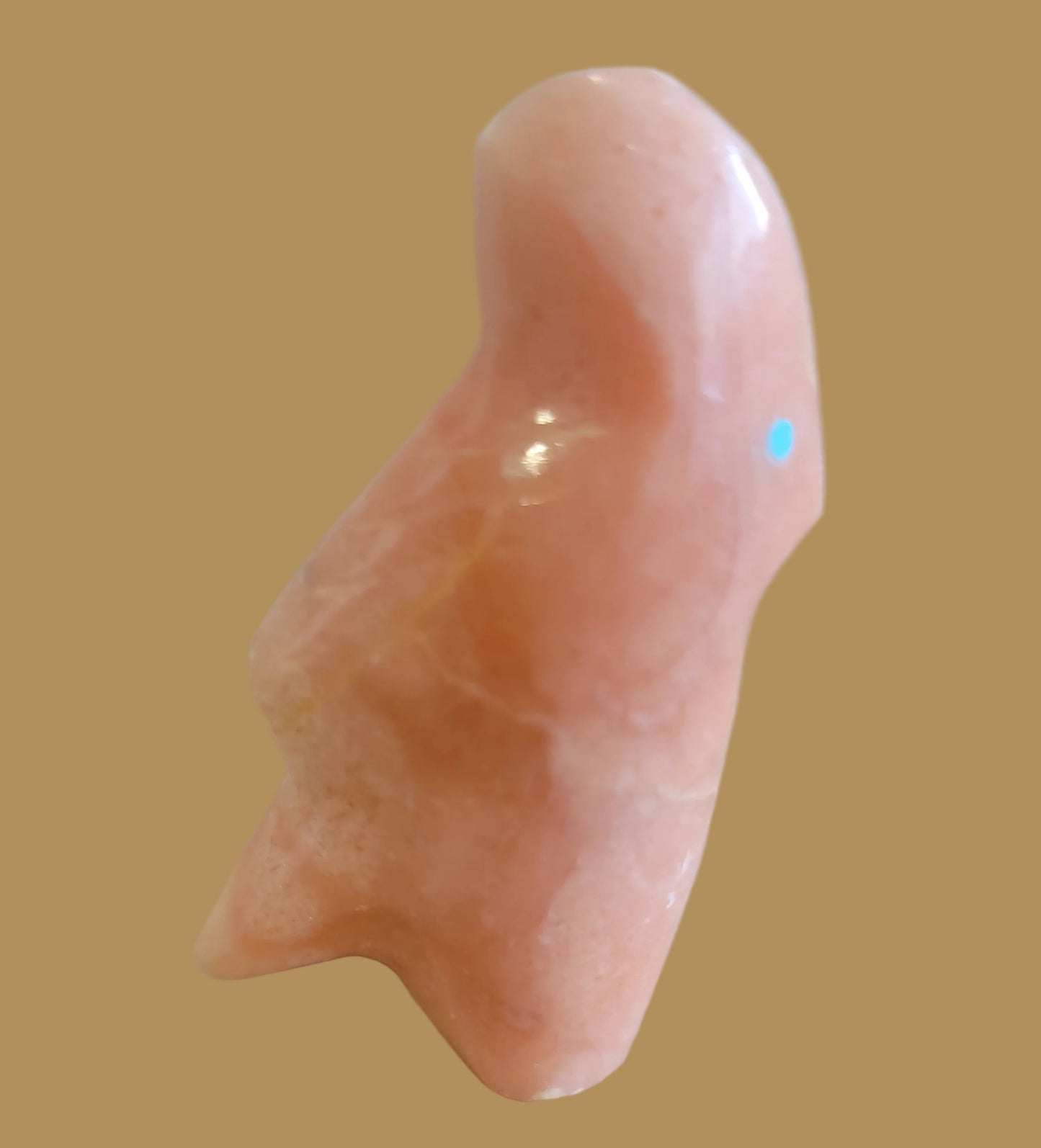 Orange Alabaster Cardinal Zuni Fetish