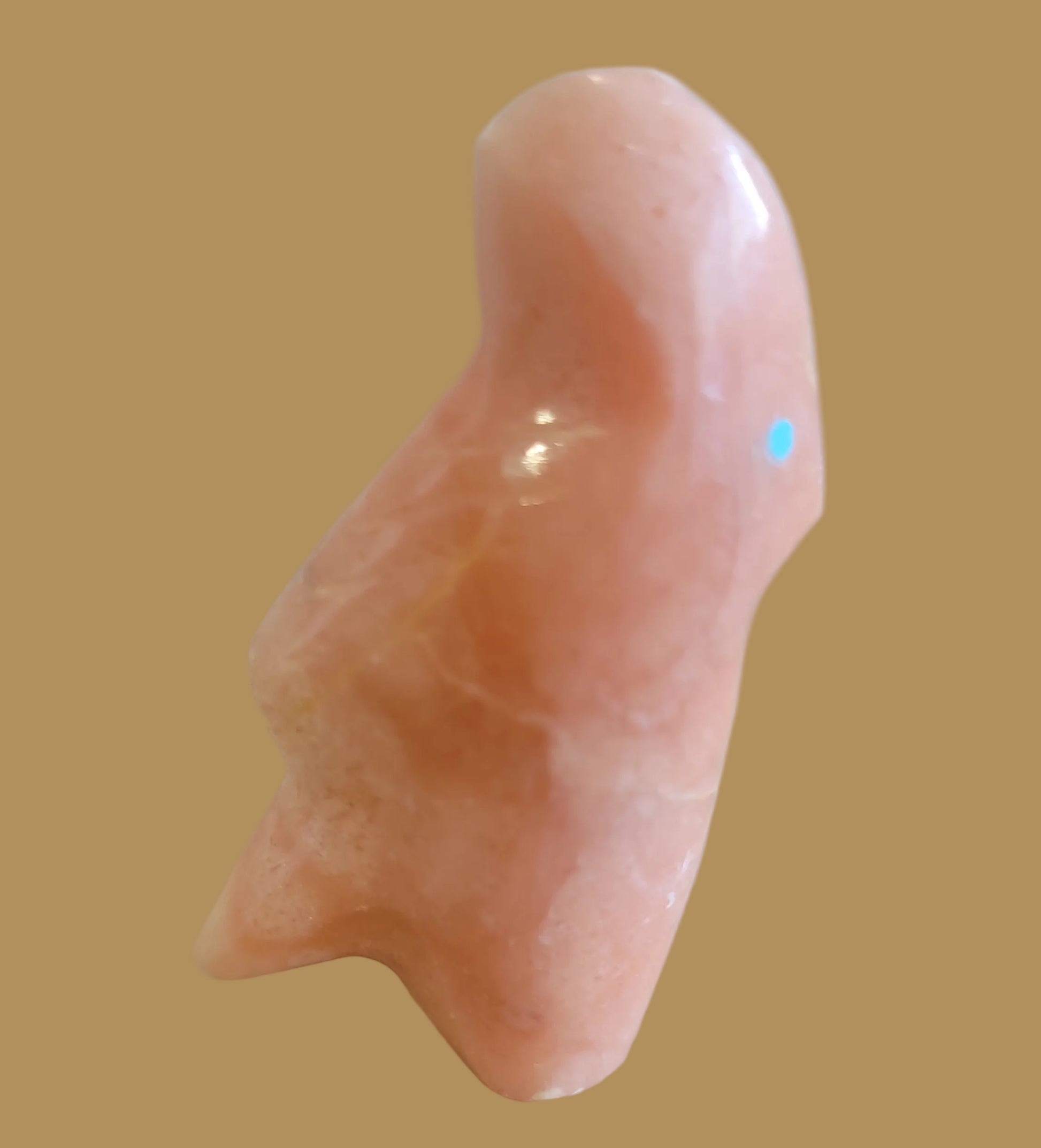 Orange Alabaster Cardinal Zuni Fetish