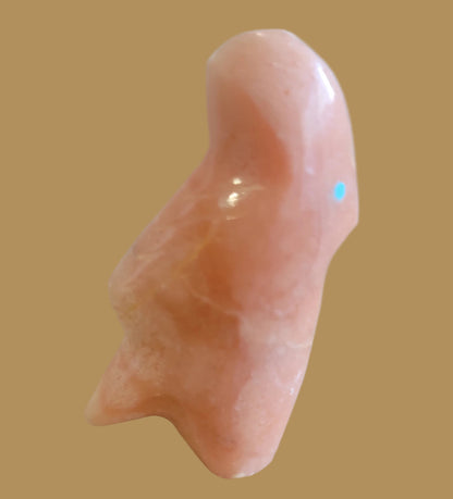 Orange Alabaster Cardinal Zuni Fetish