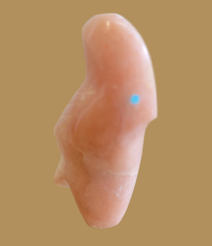 Orange Alabaster Cardinal Zuni Fetish