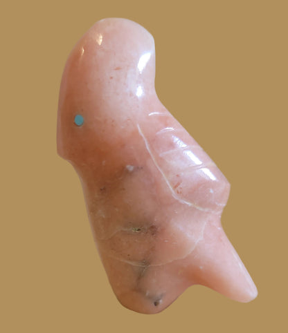 Orange Alabaster Cardinal Zuni Fetish