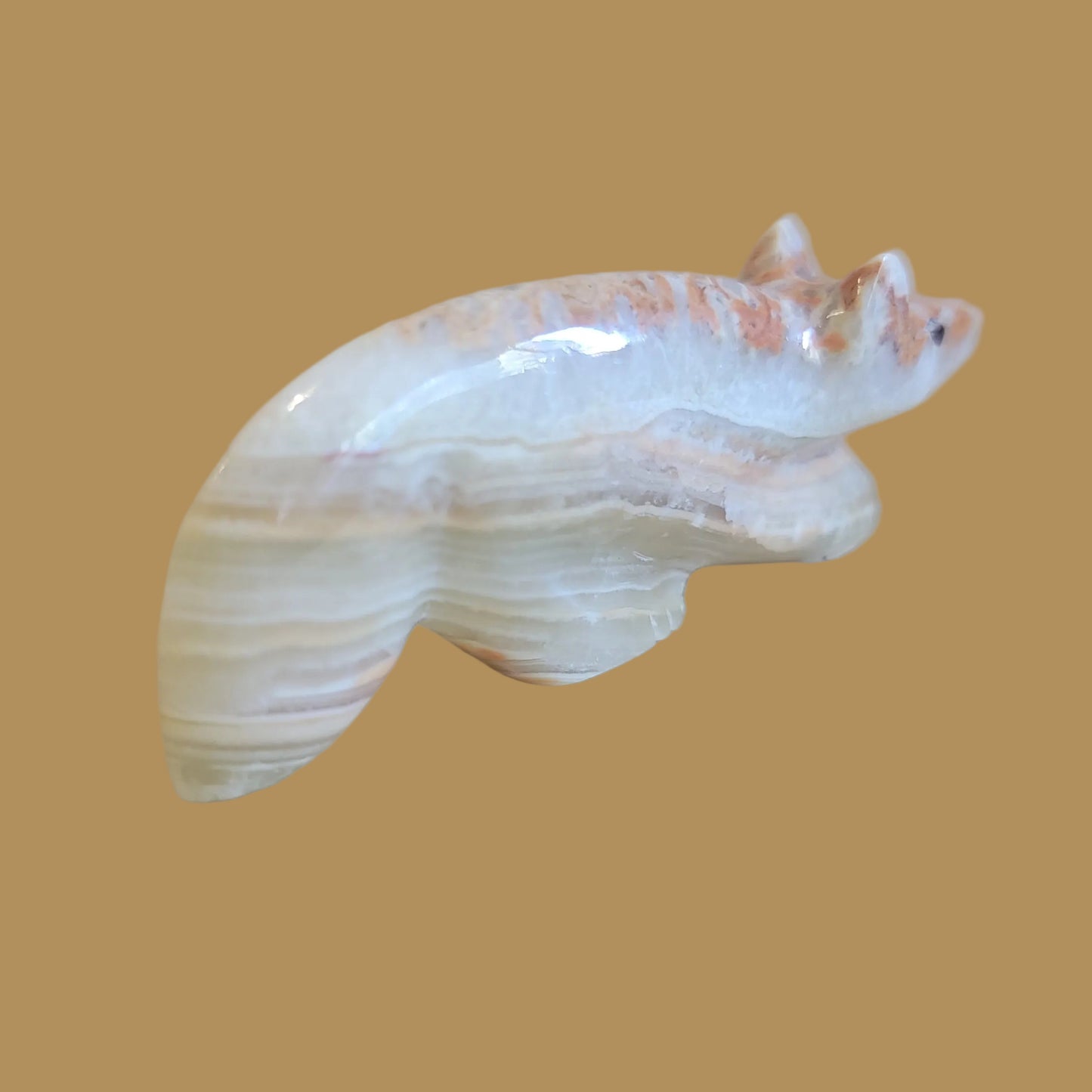 Sleek Onyx Wolf Zuni Fetish