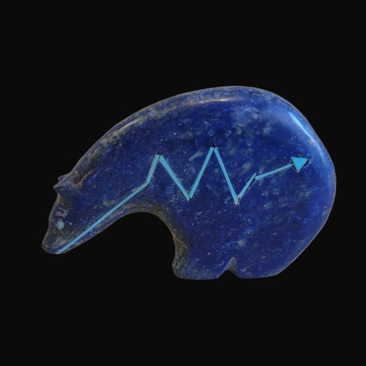 Elegant Blue Lapis Medicine Bear Zuni Fetish
