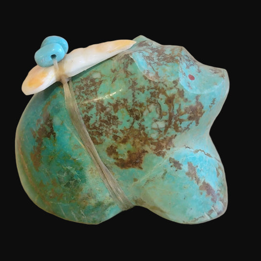 Turquoise Sitting Bear Zuni Fetish