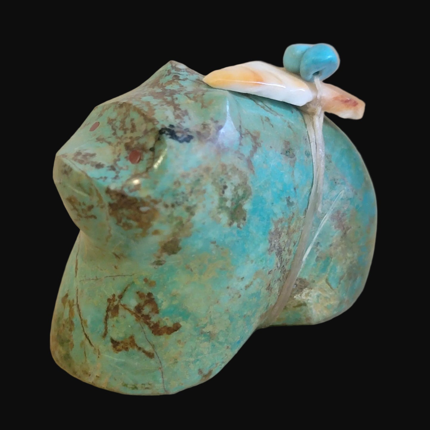 Turquoise Sitting Bear Zuni Fetish