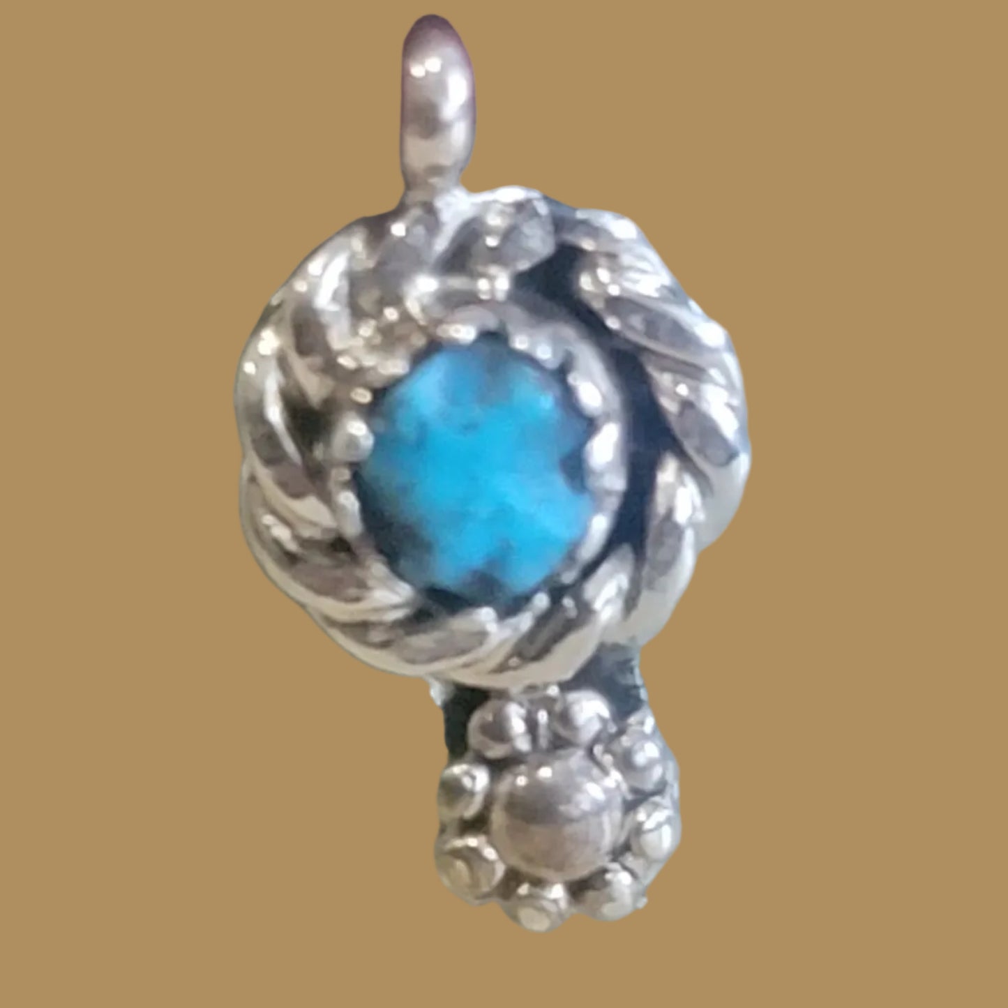 Beautiful and Colorful Fluorite Zuni Fetish Owl w/ Sterling and Turquoise Bling