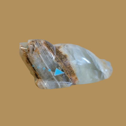 Onyx Seal w/ Heartline Zuni  Fetish