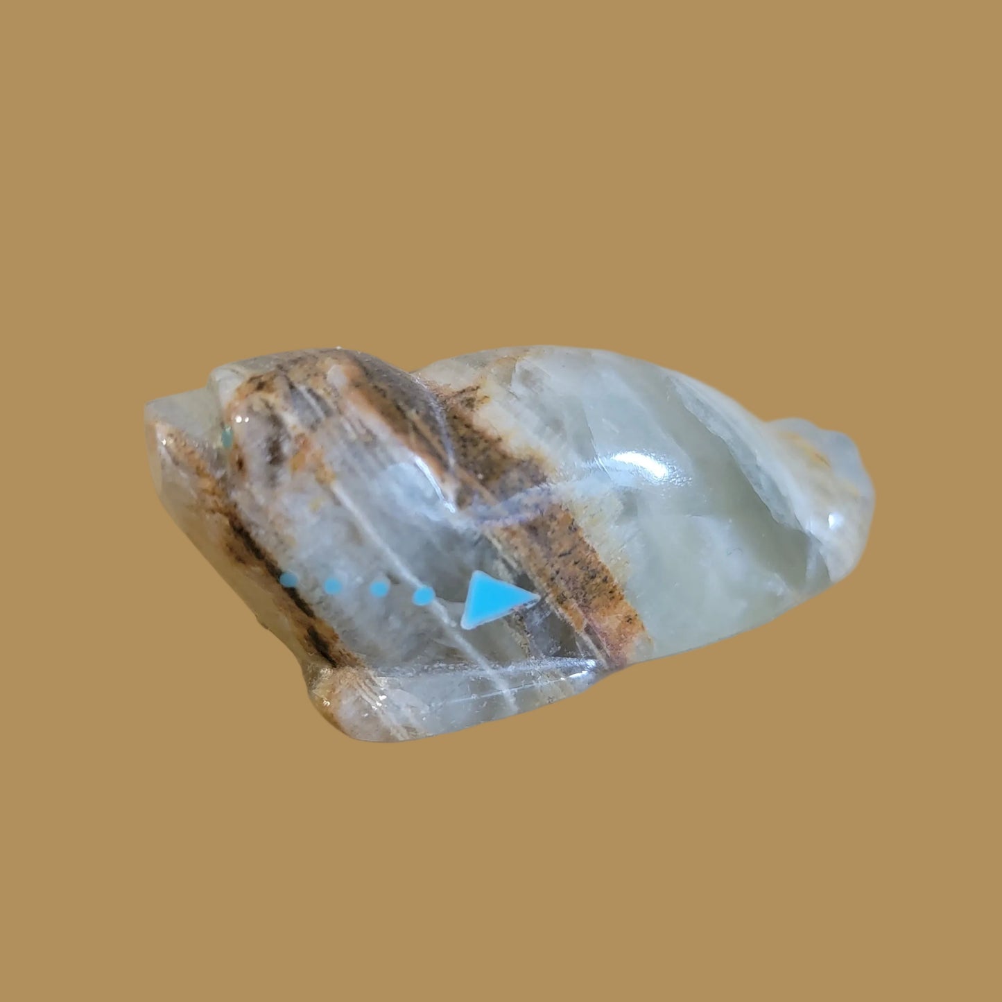 Onyx Seal w/ Heartline Zuni  Fetish