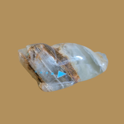 Onyx Seal w/ Heartline Zuni  Fetish