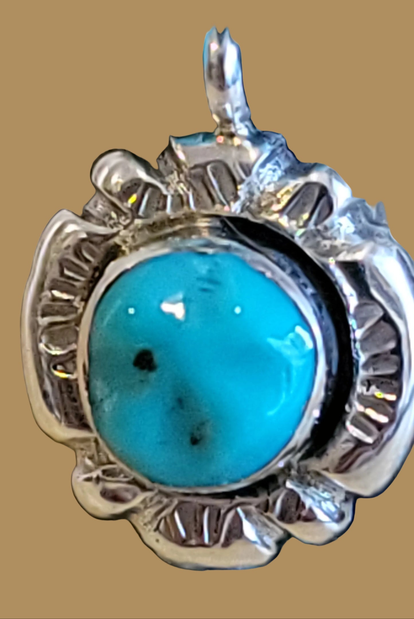 Sodalite Hawk with Sterling Silver Pendant and Beautiful Hawk Eyes Zuni Fetish