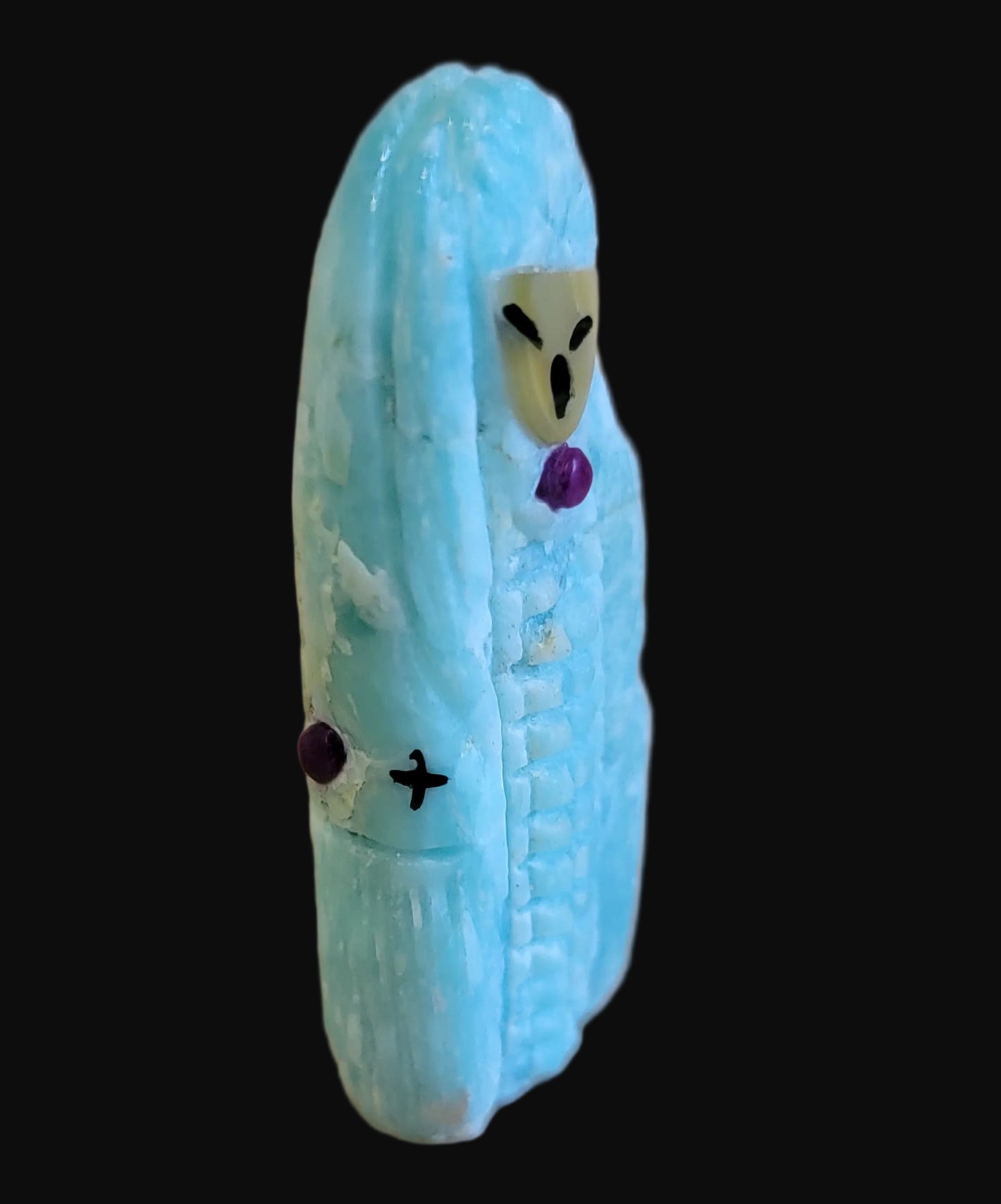 Aragonite/ Caribbean Calcite Zuni Corn Maiden Zuni Fetish