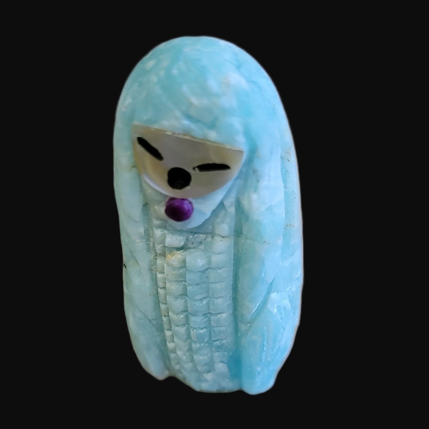 Aragonite/ Caribbean Calcite Zuni Corn Maiden Zuni Fetish