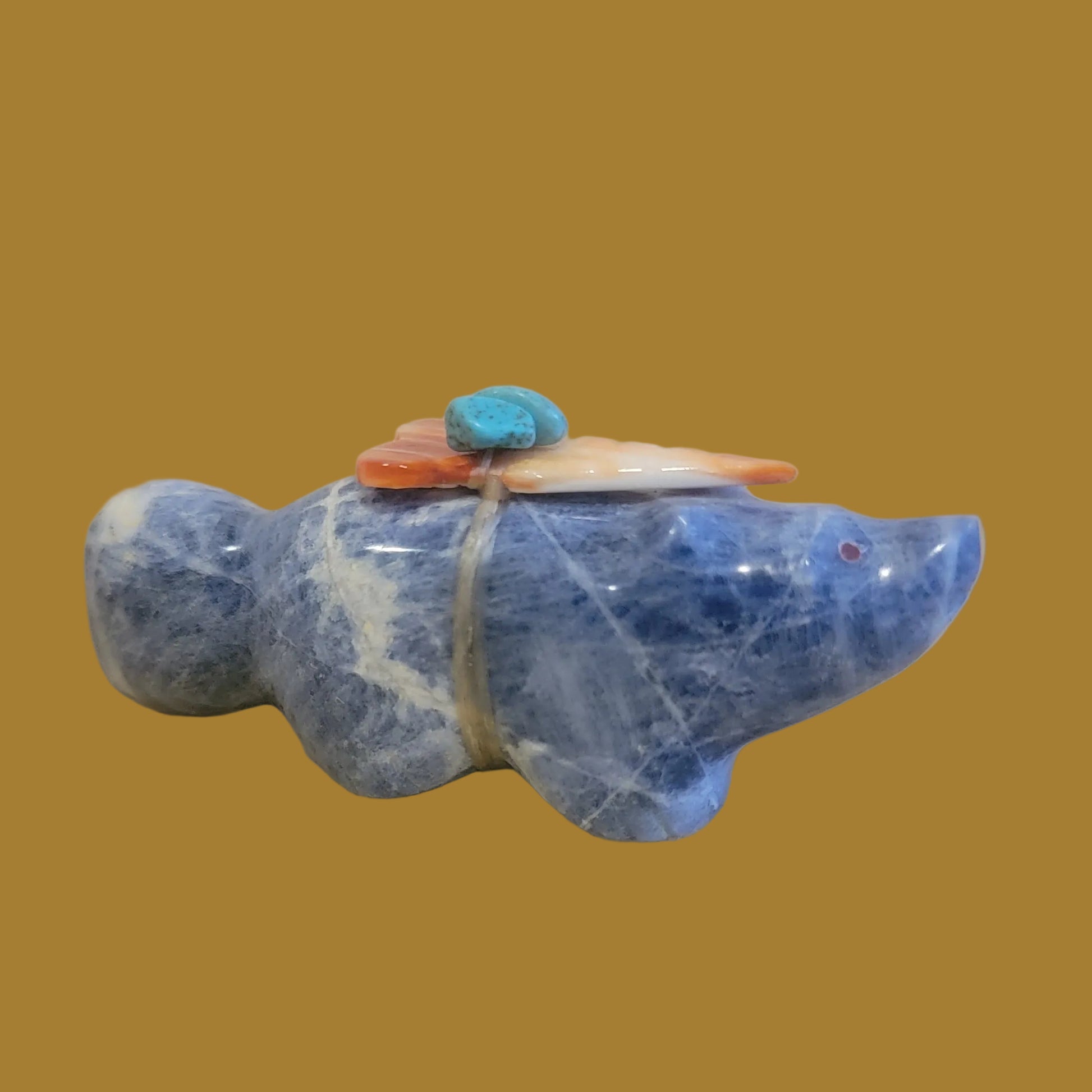 Sodalite Zuni Fetish Wolf