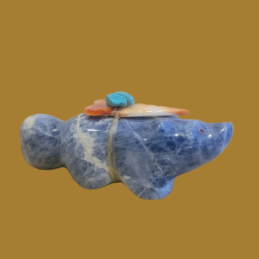 Sodalite Zuni Fetish Wolf