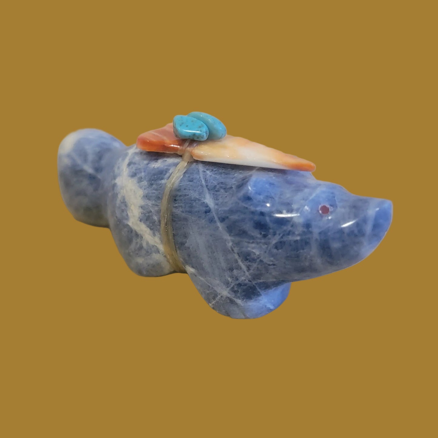 Sodalite Zuni Fetish Wolf