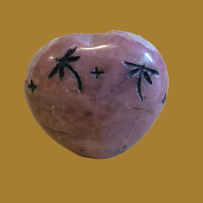 Rhodonite Heart Shaped Double Maidens Zuni Fetish